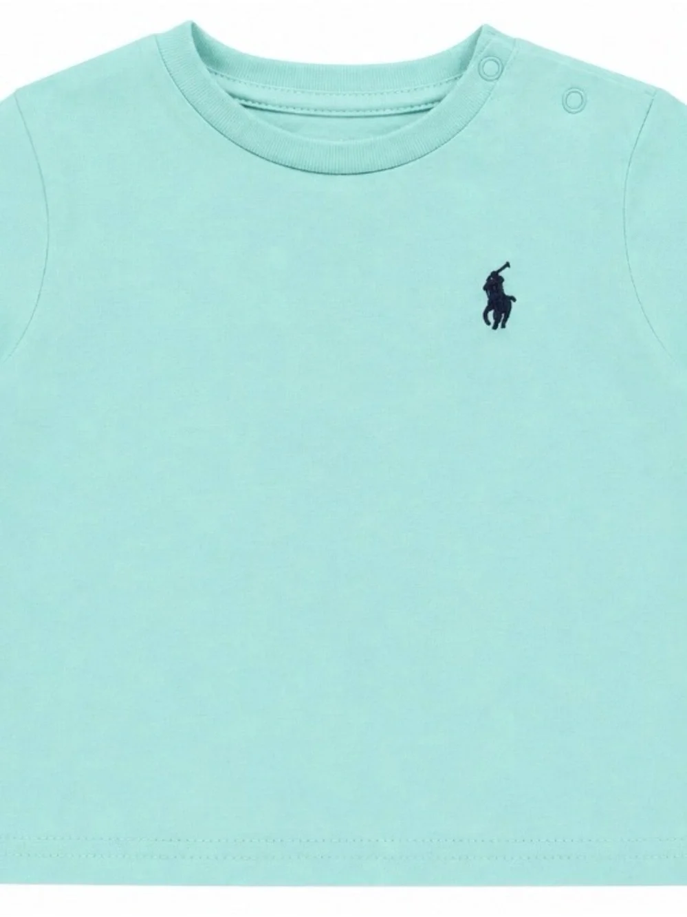 Polo by Ralph Lauren Teal Short-Sleeve Polo Tee with Navy Pony - 3 months